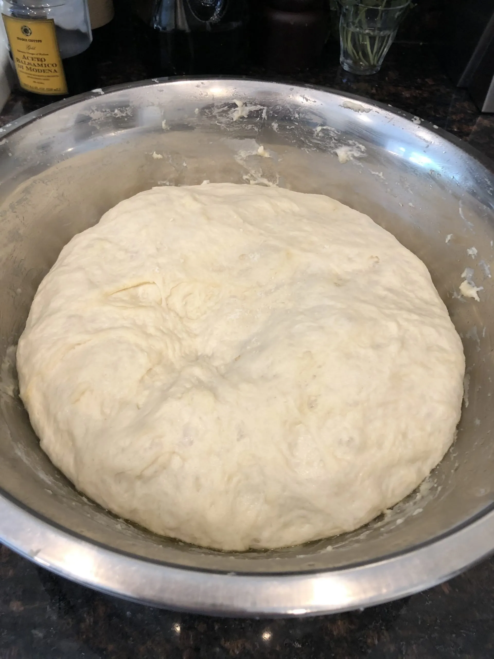 Dough that has risen 1 hour