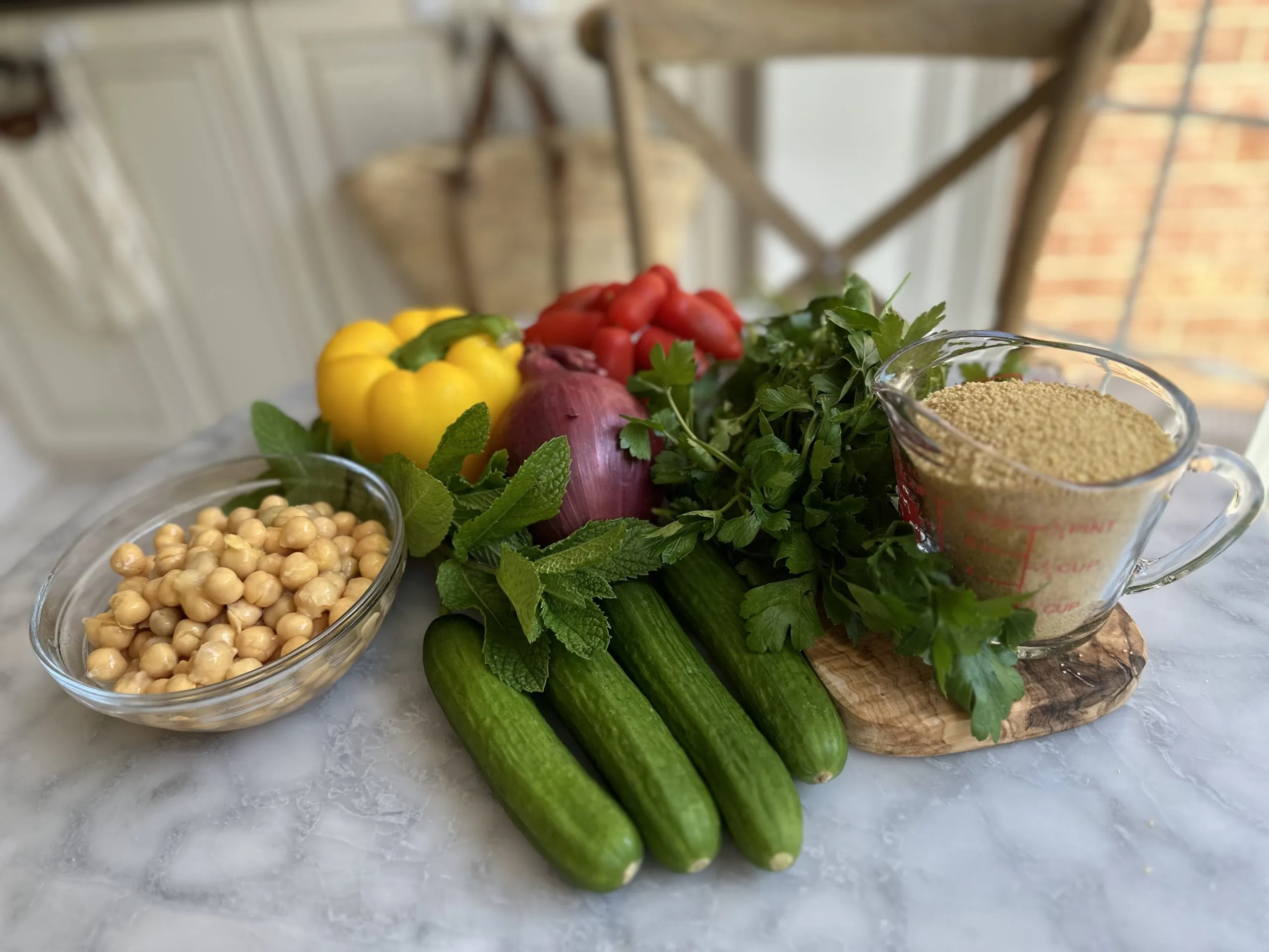 ingredients for taboule salad