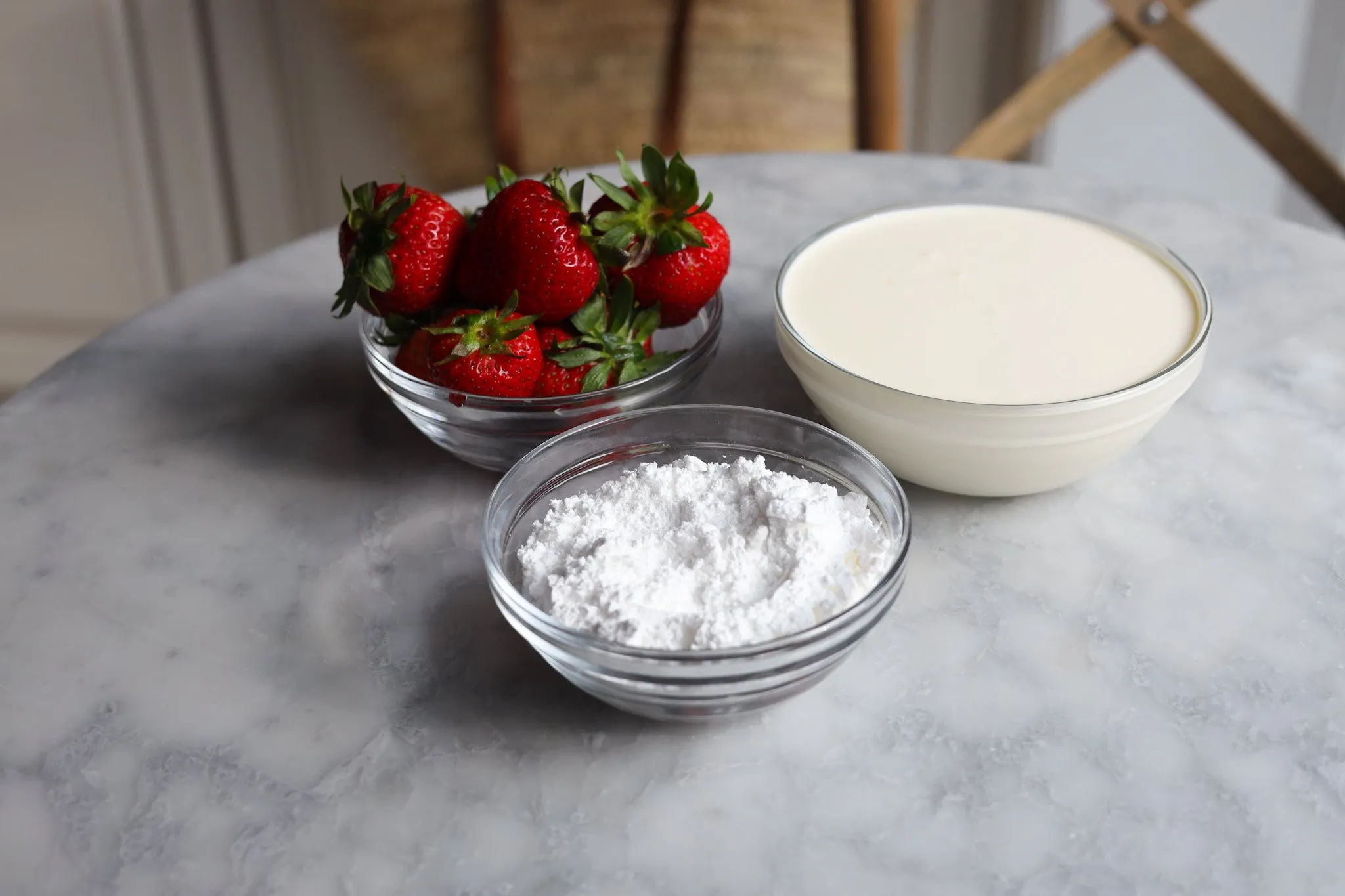 ingredients for Chantilly cream