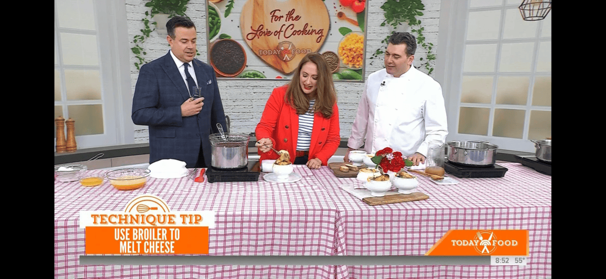 today show cooking demonstration Love in the kitchen with Carson Daly, Anina Belle Giannini and Sebastien Giannini