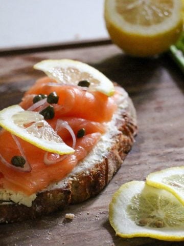 smoked salmon tartine