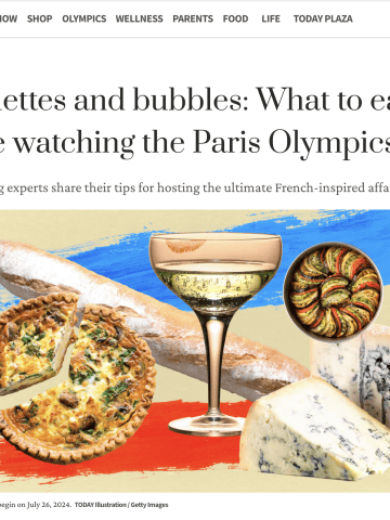 Today show article baguettes and bubbles, what to eat and drink while watching the Paris Olympics