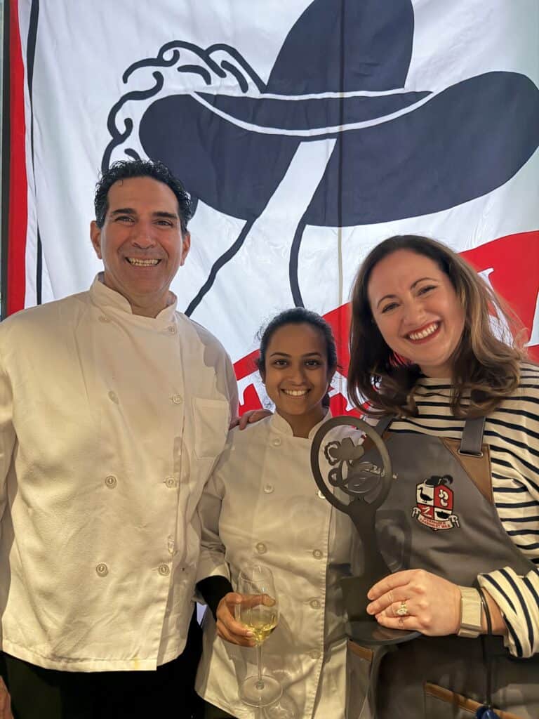 Anina Belle Giannini at the Cassoulet War Competition with Vinny Cardinale and Namrata Hegde