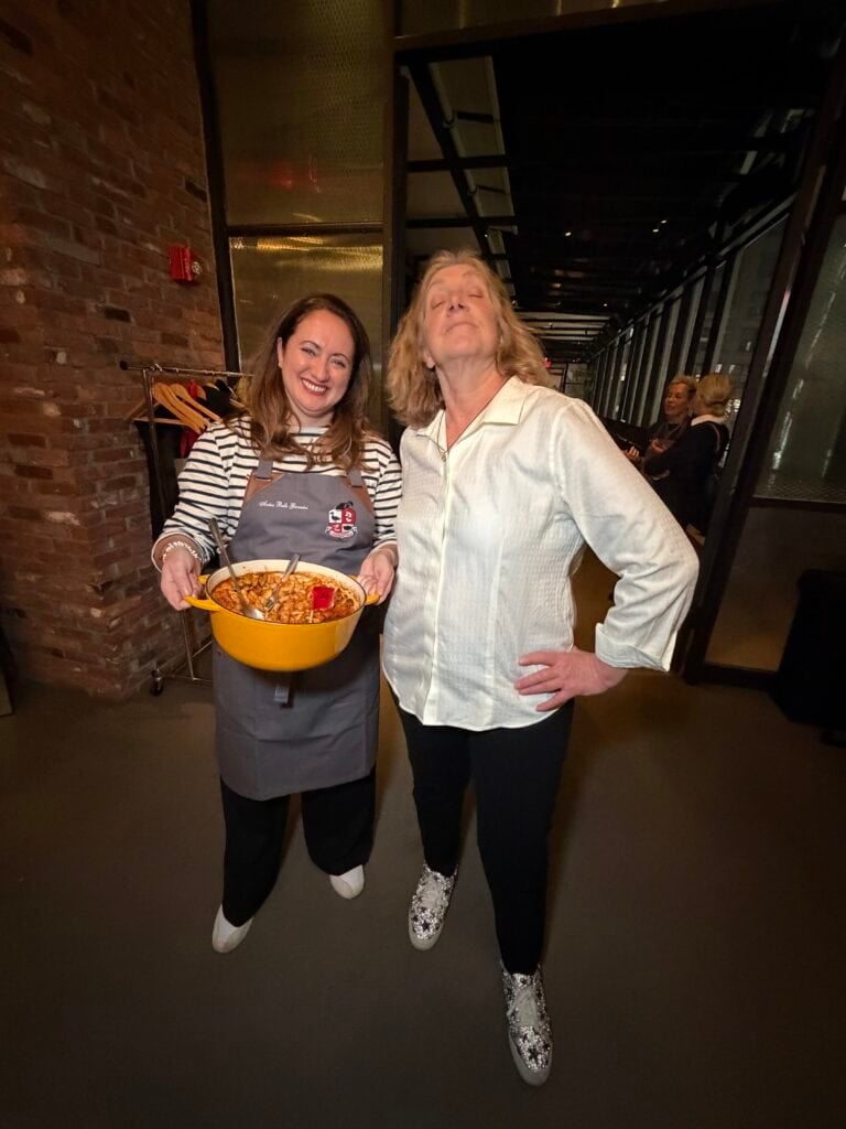 Anina Belle Giannini and Ariane Daguin with CAssoulet de la mer