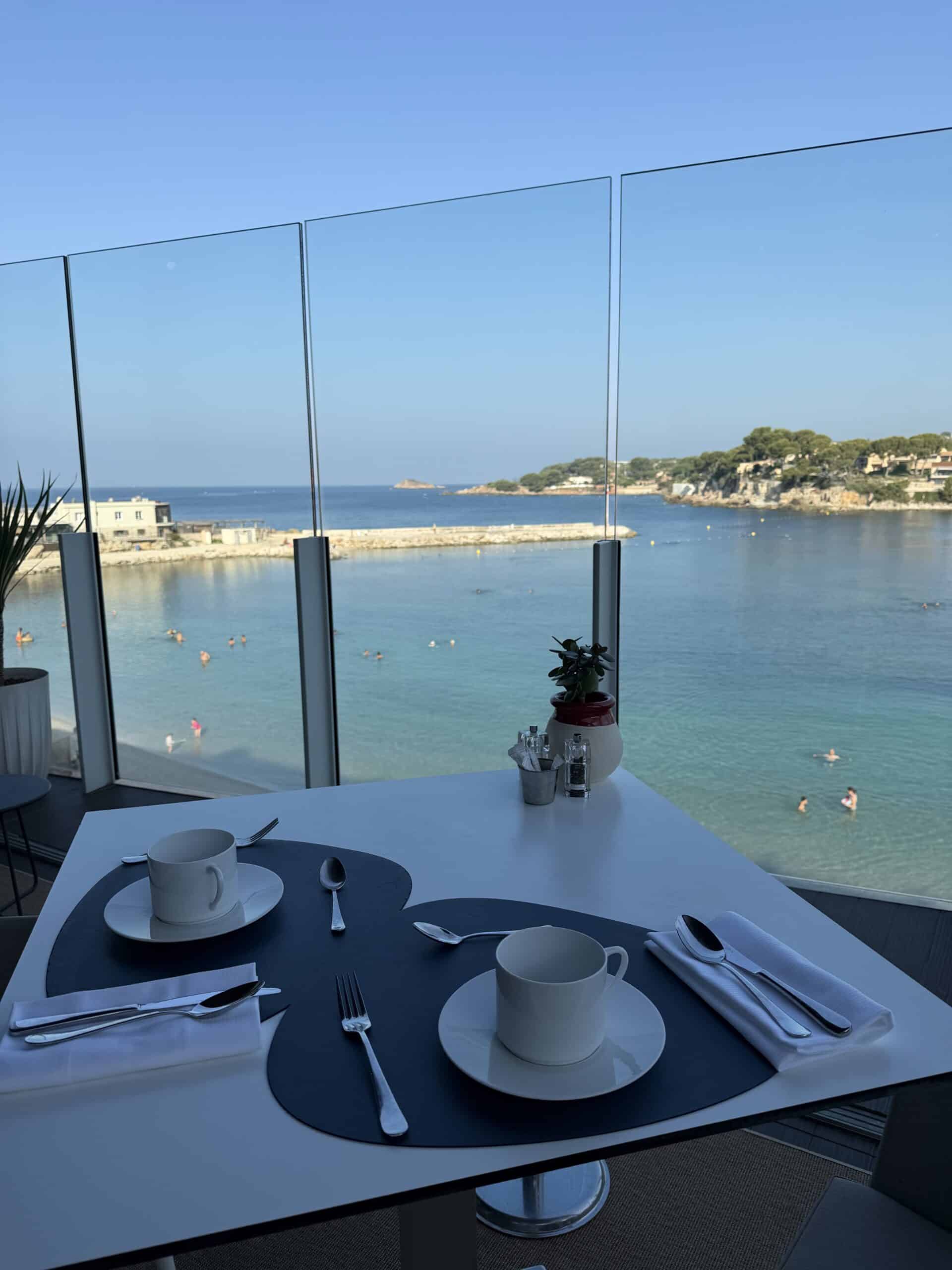 view at breakfast at the thalazur bandol